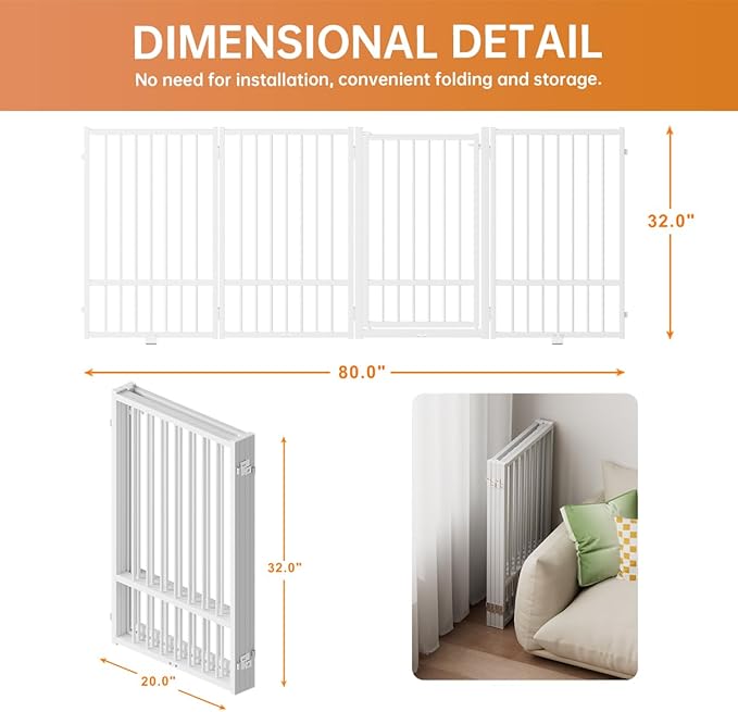 Full Metal Freestanding Dog Gate - Image 6