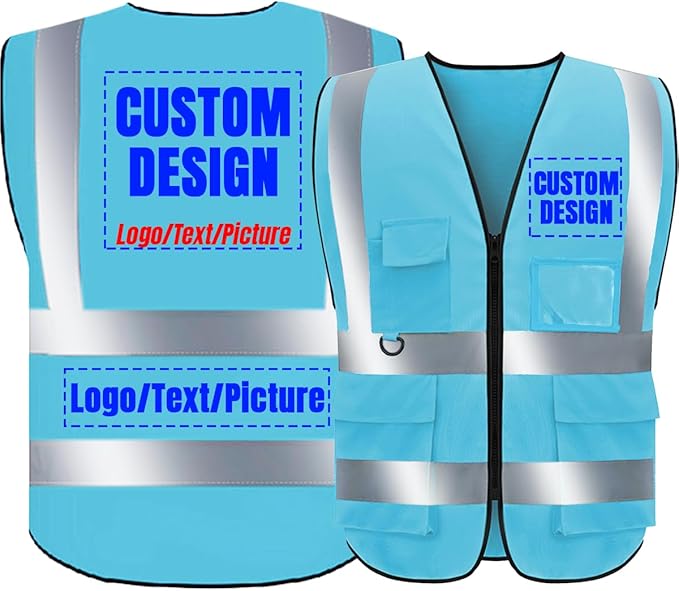 BeautyWill Custom Logo Safety Vest Class2 High Visibility Reflective Vest by BeautyWill