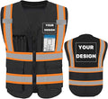YOWESHOP High Reflective Visibility Safety Vest Custom Your Logo Safety Workwear by YOWESHOP