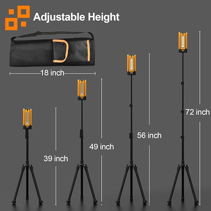 13200mAh Rechargeable Solar Work Light, IPX4 Waterproof - Image 8