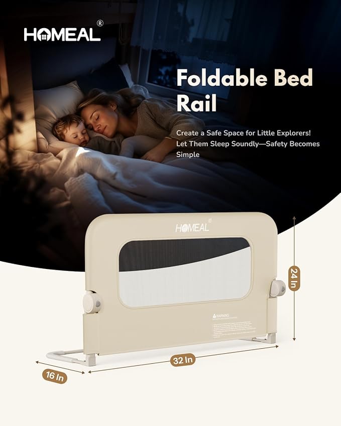 HOMEAL 32"x24" Bed Rail for Toddlers - Image 6