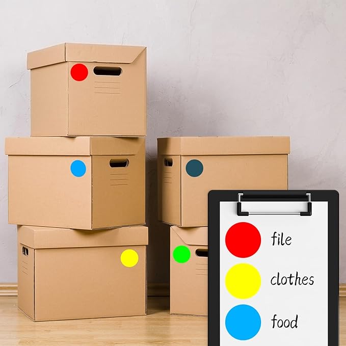 500 PCS Dot Sticker Tape 2" Inch Round Color Coding Labels Removable Writable - Image 4