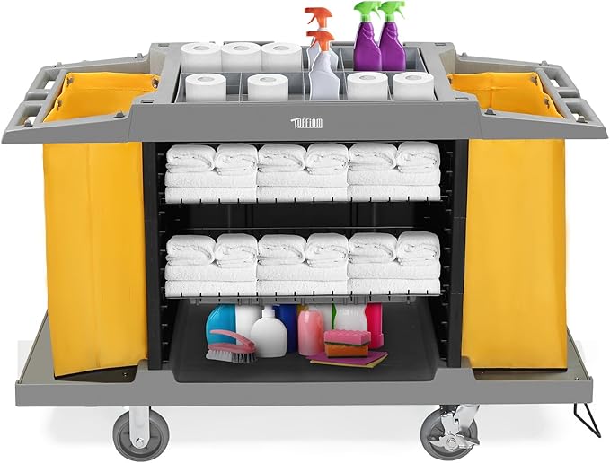 TUFFIOM Industrial Multifunctional Hotel Cart, Commercial Traditional Cleaning by TUFFIOM