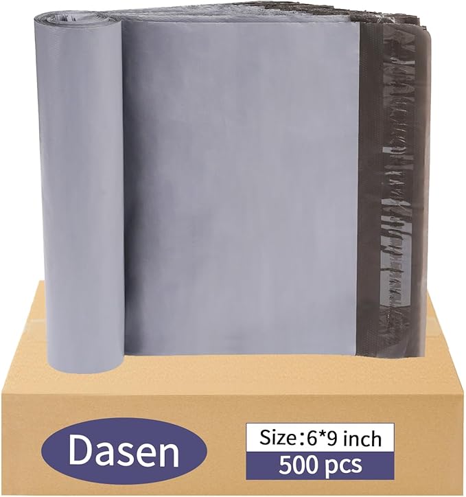 Dasen 500pc Poly Mailers 6x9 Inches, Shipping Envelopes Self Seal Mailers Bags by Unknown