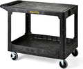 ELAFROS Large Heavy Duty Plastic Utility Cart Flat top 42.5 x 25 Inch by ELAFROS