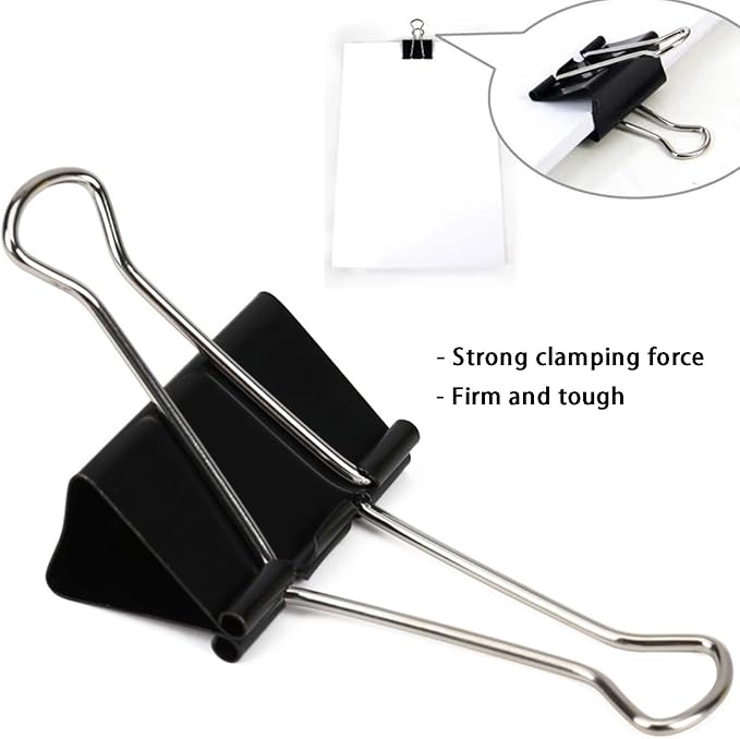 Extra Large Binder Clips 2.4 Inch, 30 Pack Upgrade Big Clips Paper Clamps - Image 4