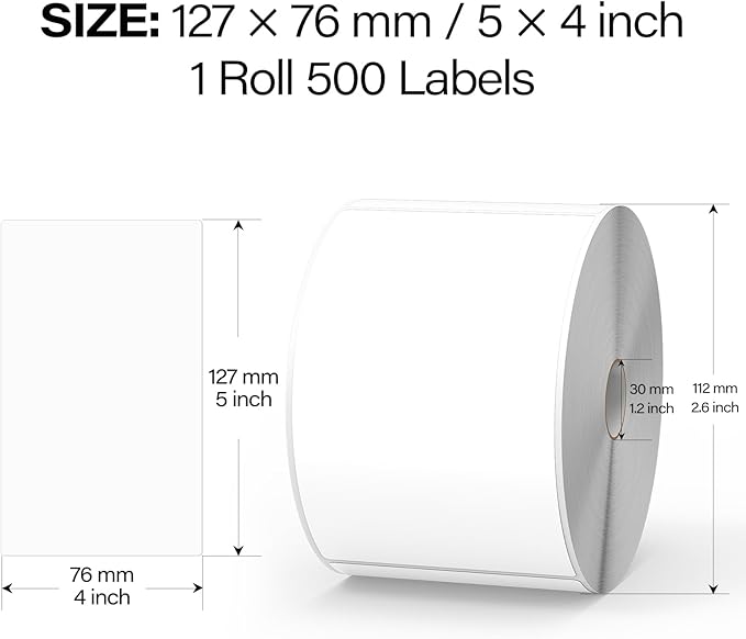 500 Pcs Rectangle Inventory Stickers Vinyl 3 × 5 Inch Moving Labels - Image 2