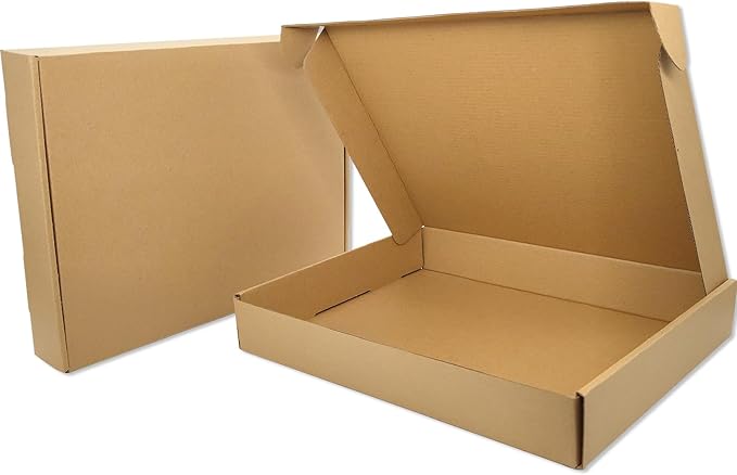 Brown Shipping Boxes for Small Business Pack of 25-13x10x2 inches Cardboard by Lmuze