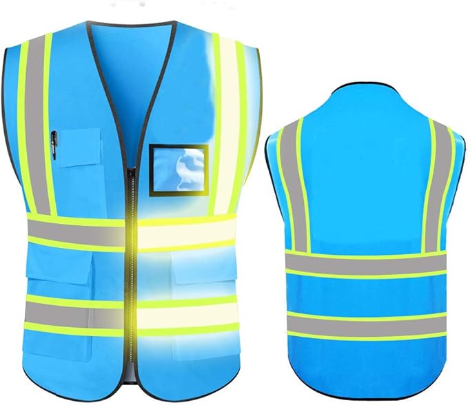 YOWESHOP High Reflective Visibility Safety Vest Custom Your Logo Safety Workwear by YOWESHOP