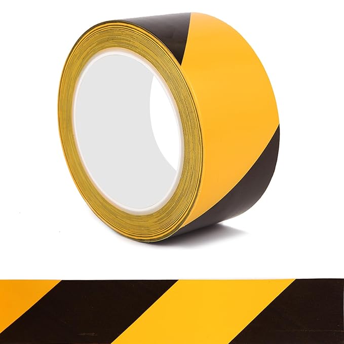 2 Inch x 110 FT Black & Yellow Floor Marking Tape, High-Visibility & Adhesive - Image 9
