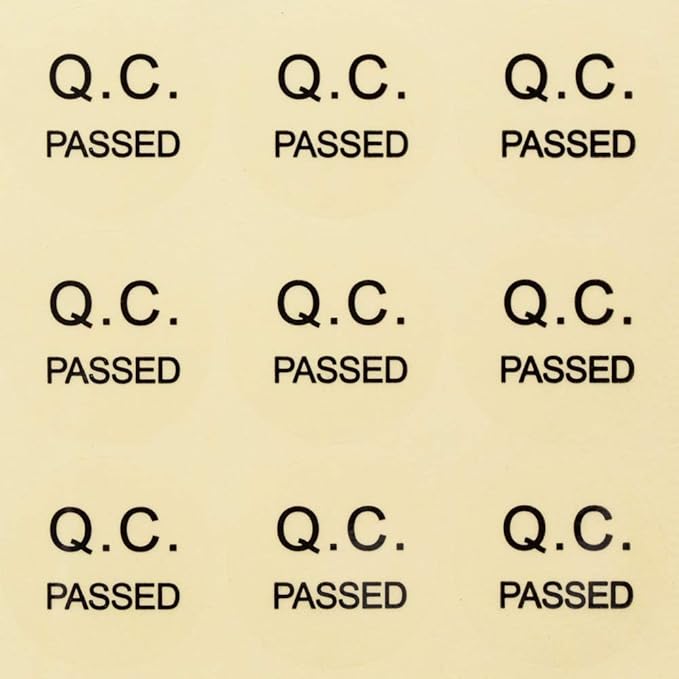 QC Passed Label Sticker Clear PVC Material Diameter 3CM Large Size QC Adhesive - Image 4