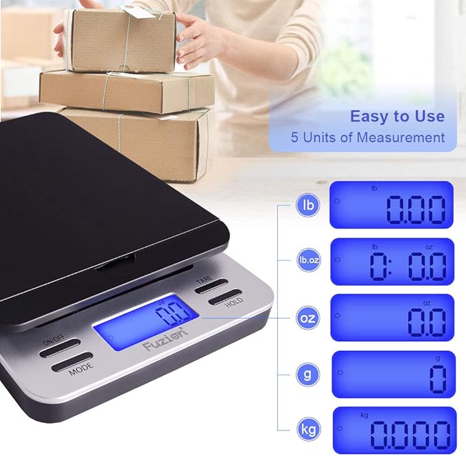Fuzion Shipping Scale, Accurate Digital Postal Scale 86 lb/0.1 oz - Image 6