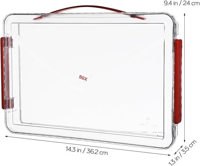 2pcs Transparent Plastic File Boxes - Image 2