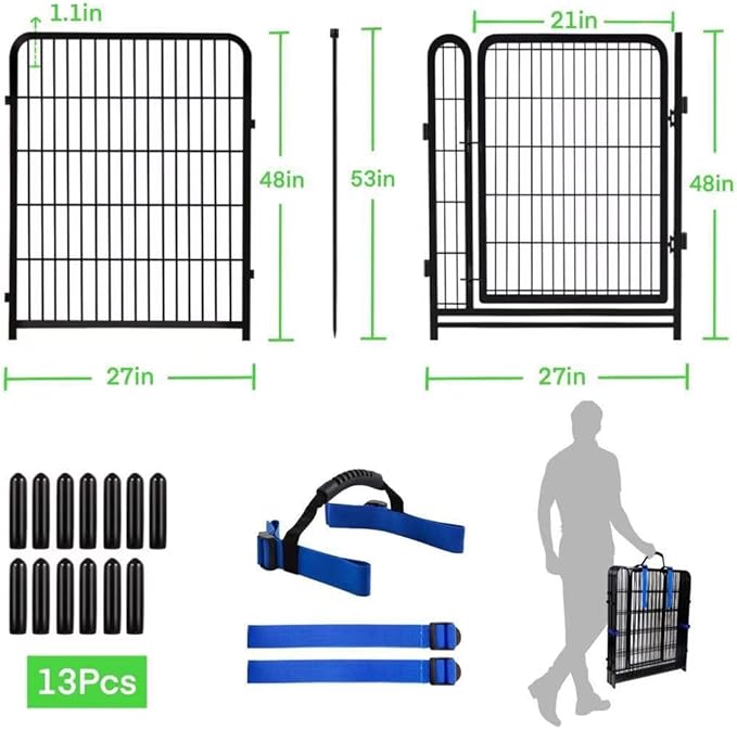 Tall Garden Fences and Borders for Dogs, 48 inch High Garden Fence, 12 Panels - Image 4