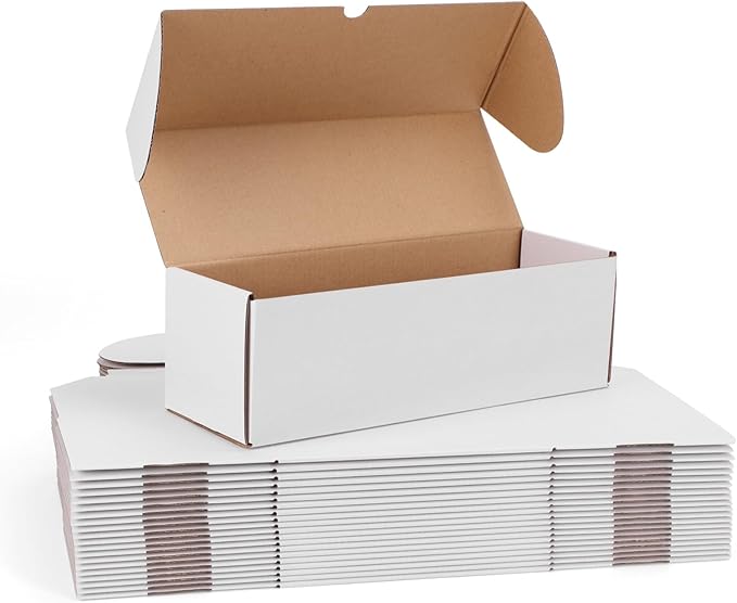 WIFTREY 25 Pack 12x6x4 White Small Shipping Boxes by WIFTREY