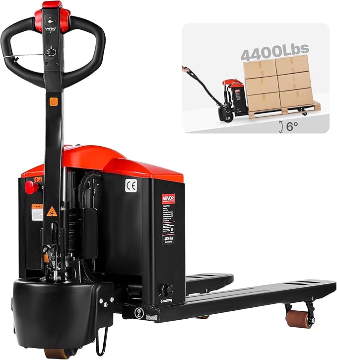 VEVOR Electric Pallet Jack, 4400 lbs Load Capacity, Lithium Battery Powered by VEVOR