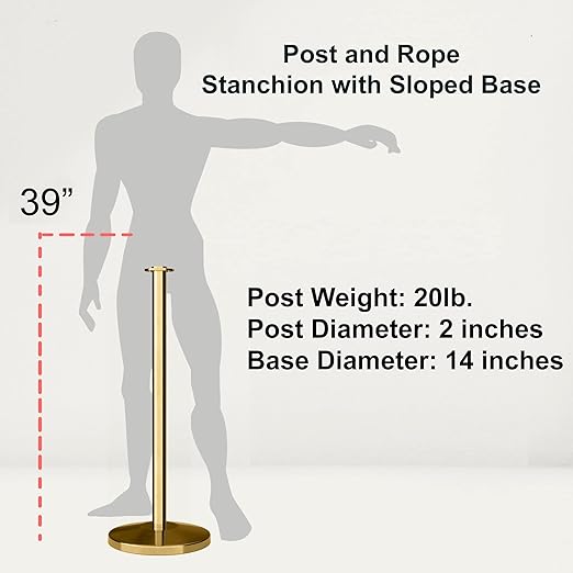 Montour Line Cline Post and Rope Stanchion, Sloped Base - Image 2