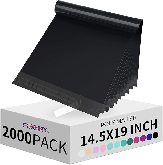 Fuxury 2000 Pcs 14.5x19" Poly Mailers, Waterproof Mailing Envelopes by Fuxury