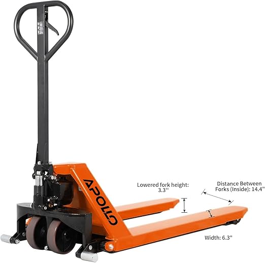 APOLLOLIFT Scissor Pallet Trucks, Manual Pallet Jack, 2200lbs Capacity Pallet - Image 3