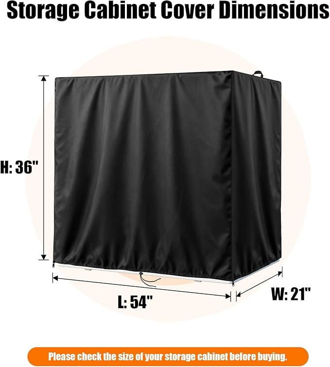 Kasla Storage Cabinet Cover, Outdoor Chest Storage Waterproof Cover, - Image 2