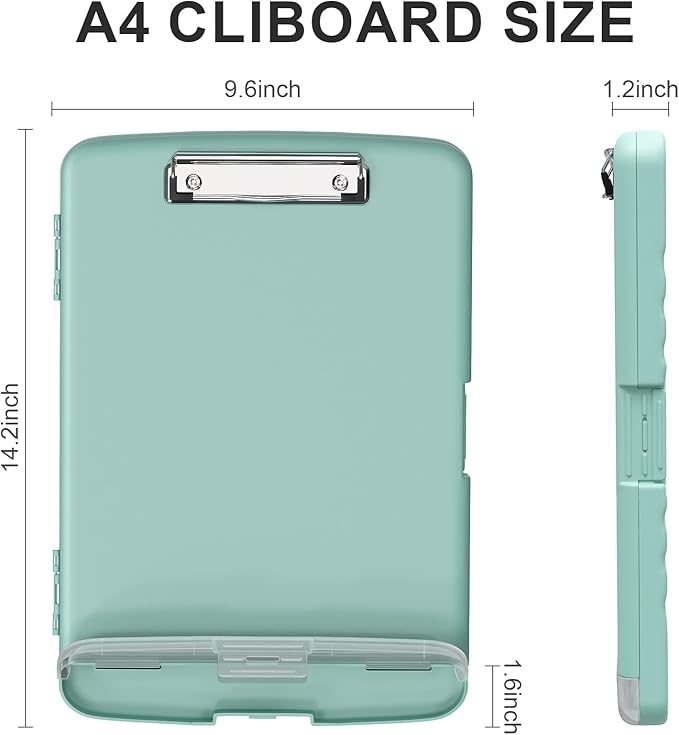 Plastic Clipboard with Storage, 8.5 x 11 Storage Organization Box Side-Opening - Image 2