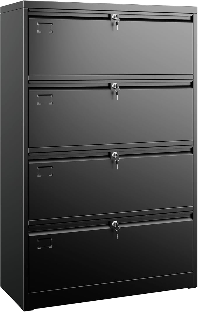 Aobabo 4 Drawer Wide Lateral File Cabinet, Metal Filing Cabinet by Aobabo