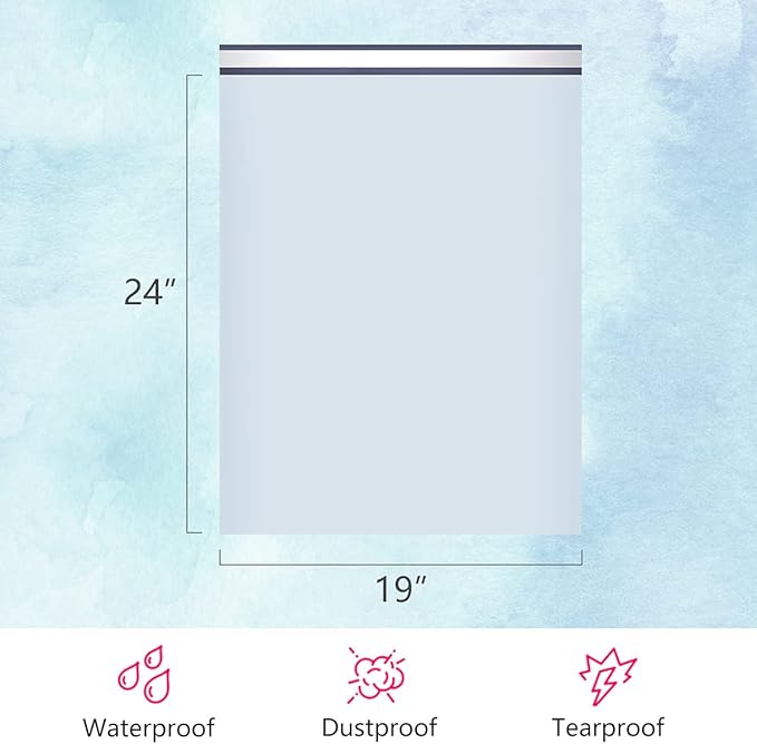 UCGOU Poly Mailers 19x24 Inch White 100 Pack Extra Large Shipping Bags Strong - Image 2