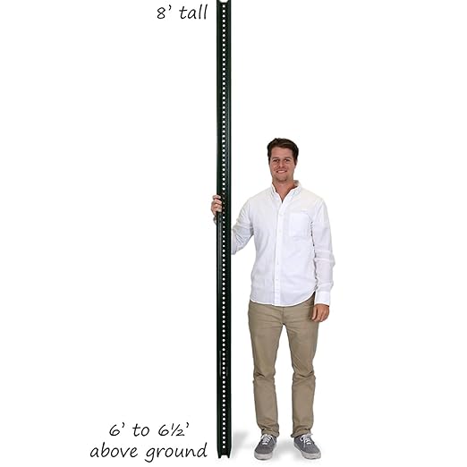 SmartSign - K-153-8-2 U-Channel Sign Post, Heavy-Duty | 8' Tall Baked Enamel - Image 2
