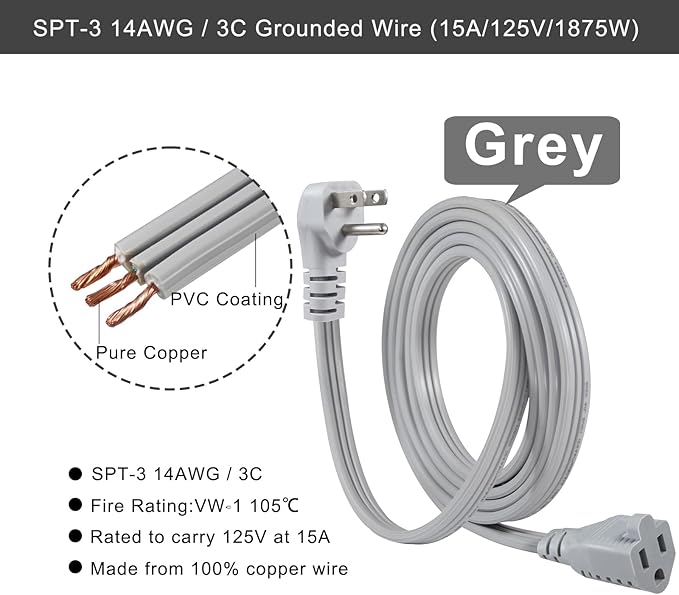 KUNCAN Appliance Power Extension Cord - Image 4