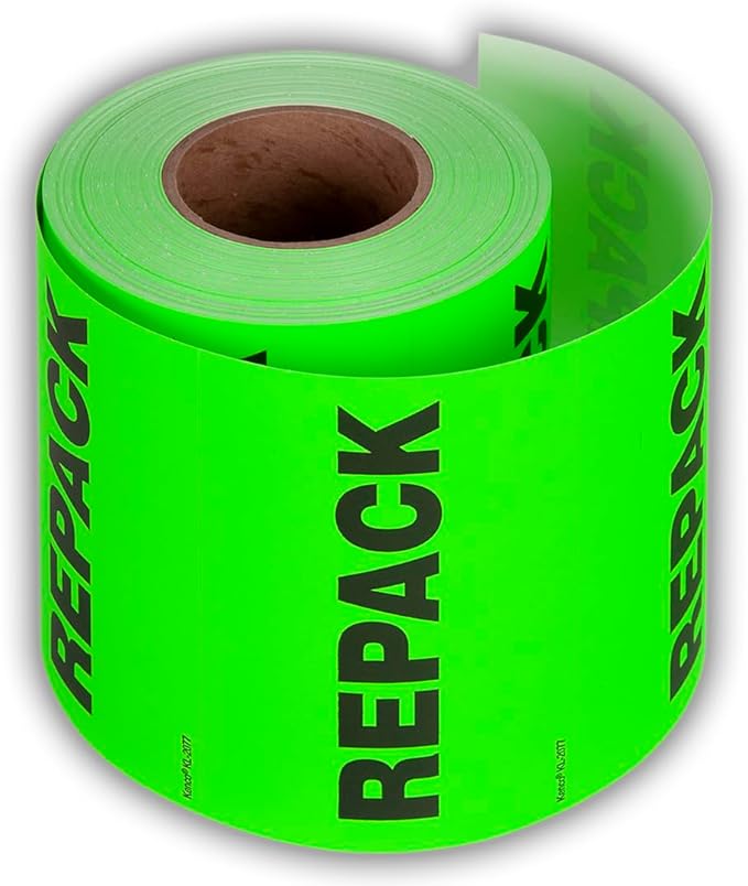 Kenco 3" X 5" Repack Fluorescent Shipping Label Stickers - Image 2