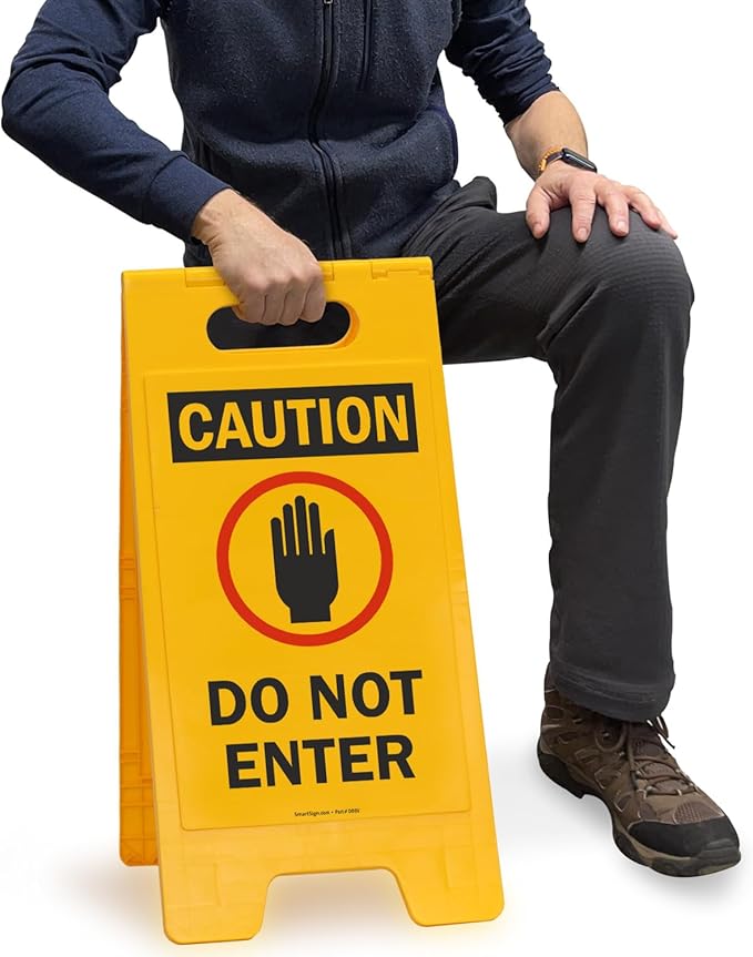 SmartSign Folding Floor Sign, Legend "Do Not Enter" - Image 5