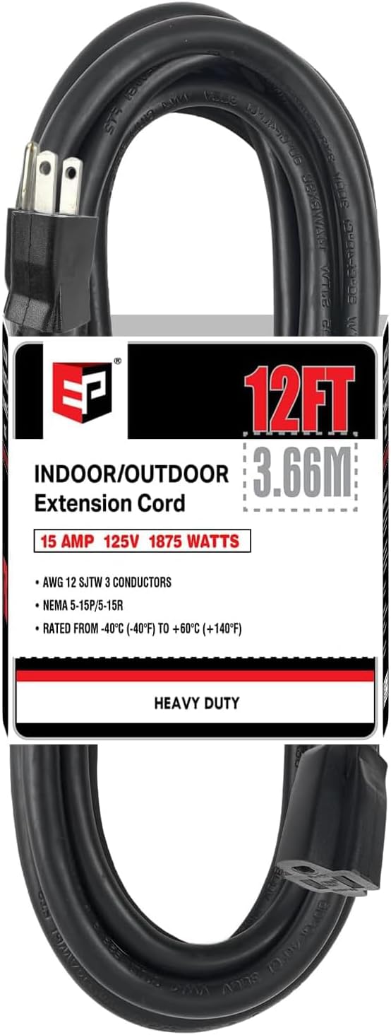 EP 12 Ft Outdoor Extension Cord by ENERGYPRO
