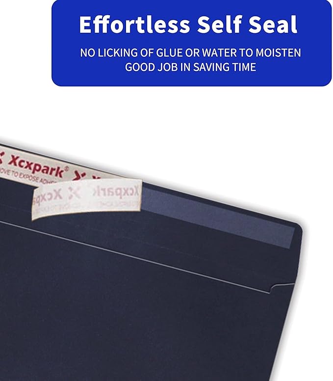 250 PCS #10 Black Self Seal Kraft 4-1/8 x 9-1/2 inches Security Envelopes - Image 3