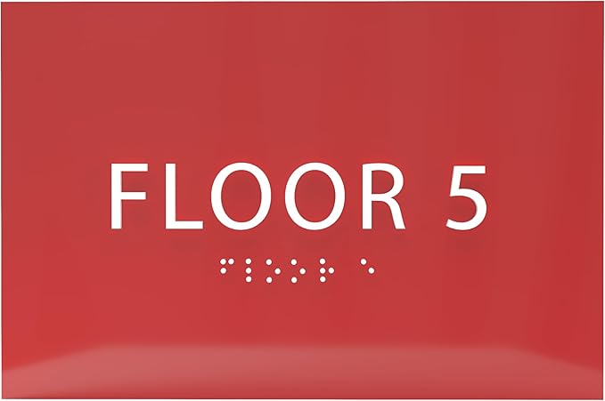 6" X4" Floor 5 Sign by ADACentralSigns