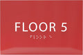 6" X4" Floor 5 Sign by ADACentralSigns