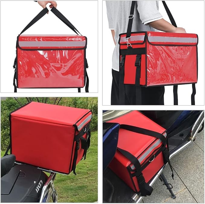 Red Insulated Bags For Food Delivery XL - Image 7