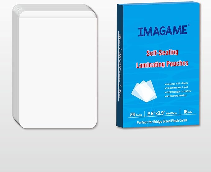 Self-Sealing Laminating Pouches, 2.6" x 3.9" by IMAGAME