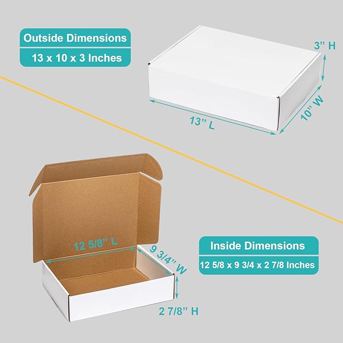 Mcfleet 13x10x3 White Shipping Boxes - Image 2