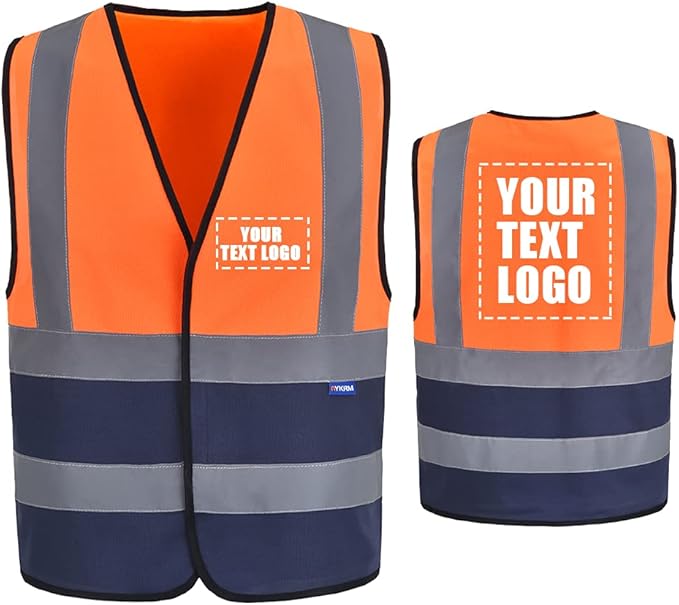 AYKRM 12 colour High visibility viz vest hi vis viz reflective work by AYKRM
