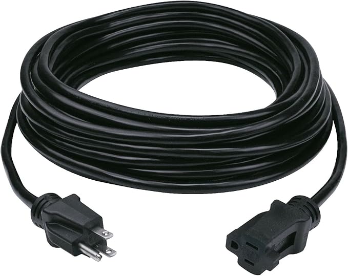 Clear Power 50ft Oil Resistant Heavy Duty Extension Cord 14/3 SJTOW, 3 Prong by ClearPower
