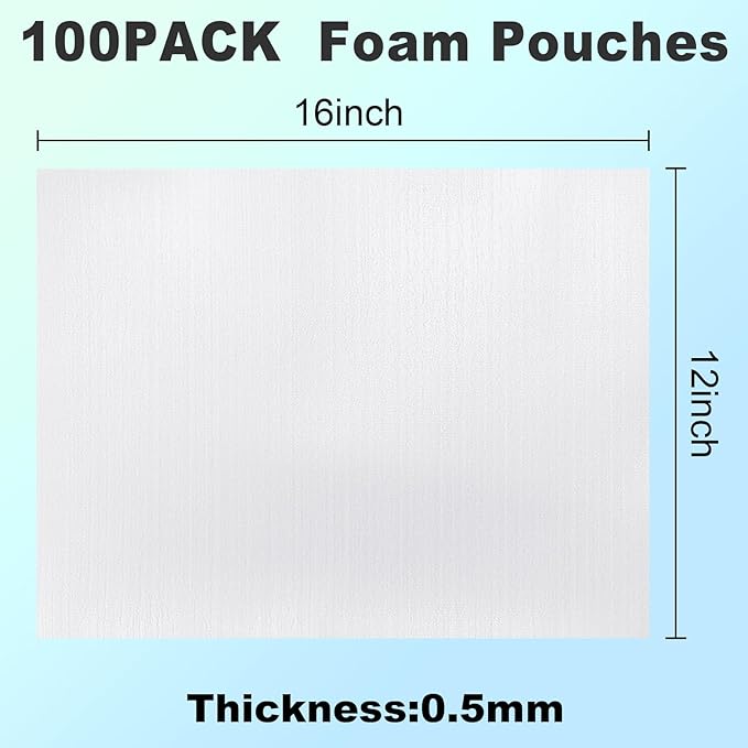 100Pack Foam Pouches - Image 2