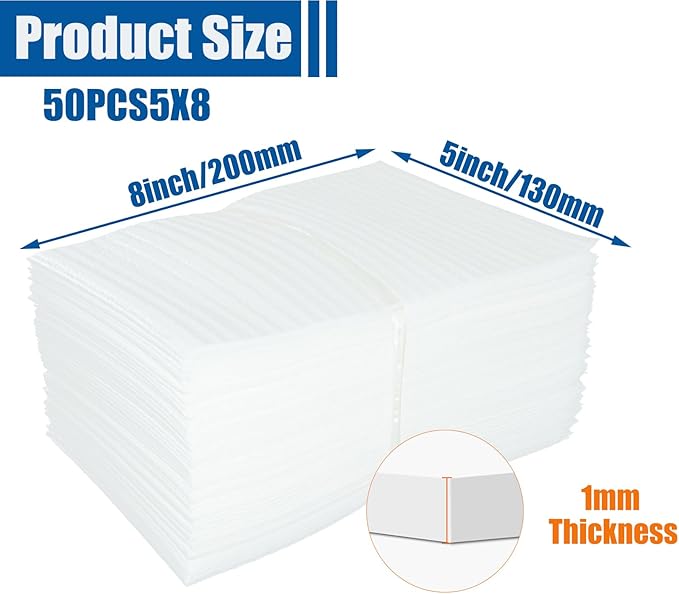 50 Pack Foam Pouches, Cushion Foam Pouch - Image 2