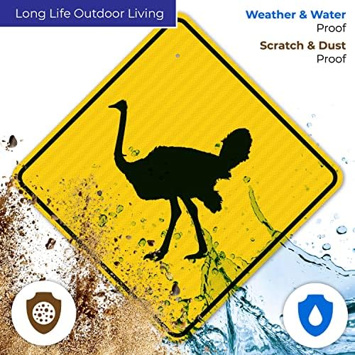 Ostrich Crossing with Graphic Sign, - Image 7
