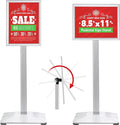 Pedestal Sign holder Stand 8.5x11inch Adjustable Standing Floor Sign Stand by VAIIGO