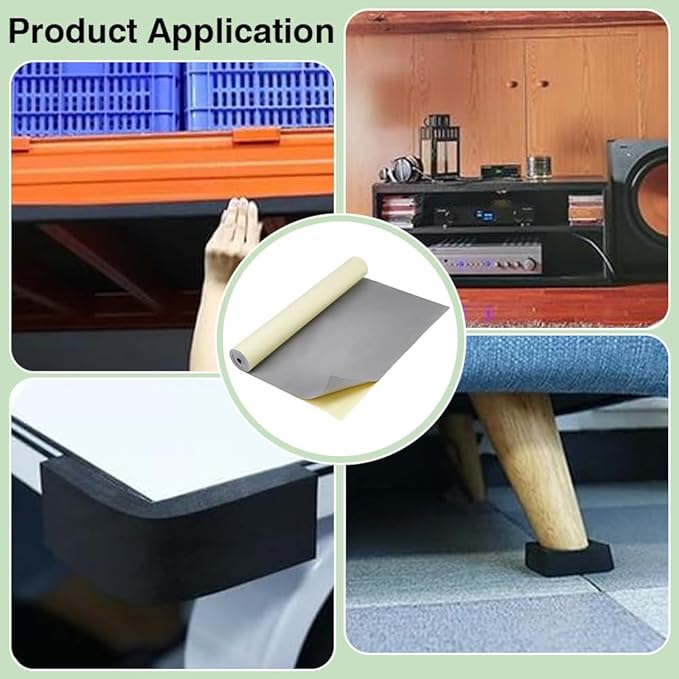 BENECREAT 78.7x15.7 Inch Light Grey Self-Adhesive EVA Foam Roll, 1mm Thick - Image 6