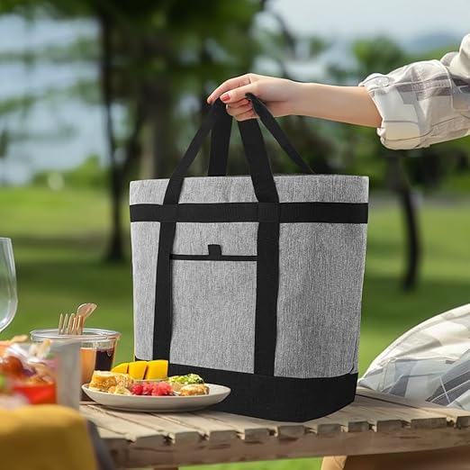 Insulated Reusable Tote Bag for Grocery Shopping for Women, Insulated - Image 8