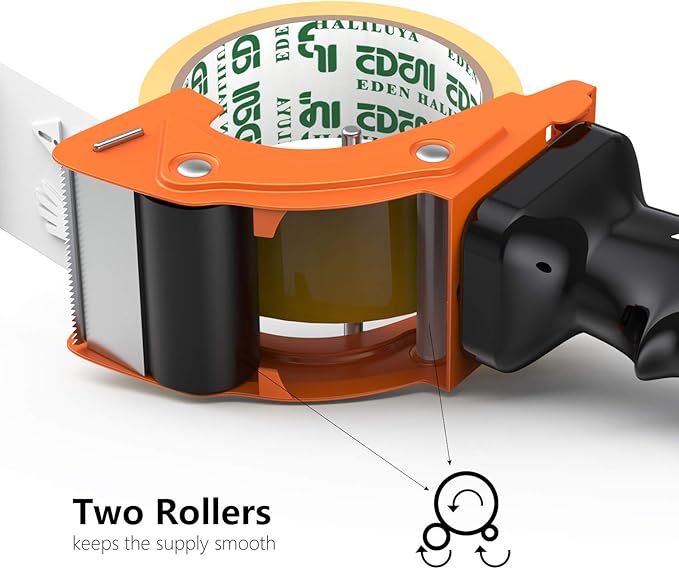 Fast Reload 2 Inch Tape Gun Dispenser Packing Packaging Sealing Cutter Orange - Image 8