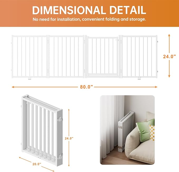 Full Metal Freestanding Dog Gate - Image 6