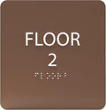 6" X6" Floor 2 Sign by ADACentralSigns