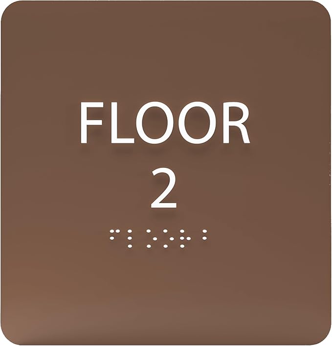 6" X6" Floor 2 Sign by ADACentralSigns